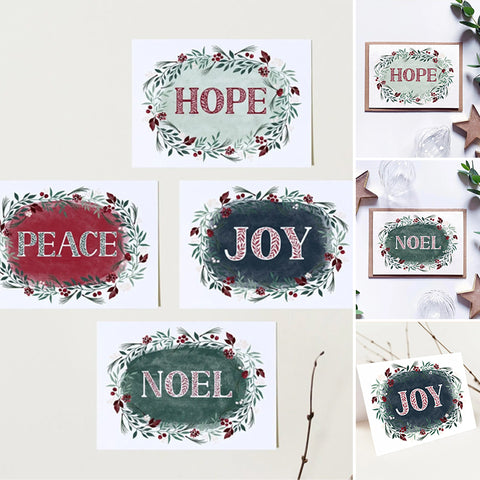Cartes de Noël colorées