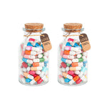 Lettres Capsule Message dans la bouteille (couleurs mélangées)