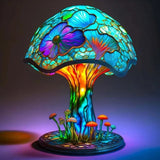 Lampe de table en verre teinté série de plantes