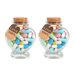 Lettres Capsule Message dans la bouteille (couleurs mélangées)