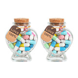 Lettres Capsule Message dans la bouteille (couleurs mélangées)