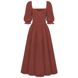 Robe bandeau à manches lanterne