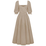 Robe bandeau à manches lanterne