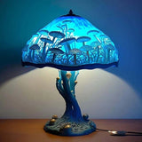 Lampe de table en verre teinté série de plantes