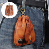 Sac de rangement rétro en cuir de vache