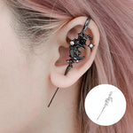 Boucles d'oreilles diamant avec étoile et lune