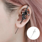 Boucles d'oreilles diamant avec étoile et lune