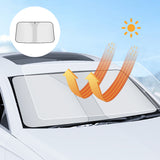 Pare-soleil pour pare-brise de voiture épaissi en argent titane