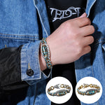 Bracelets avec Mantra à Six Caractères et Dzi à Neuf Yeux
