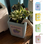 Jardinière en carton de jus de fruit