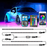 Bande LED flexible RVB étanche pour châssis de voiture(4pcs)