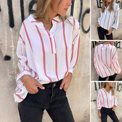 Chemise à revers rayée