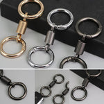 Porte-clés double anneau à ressort nordique rétro