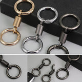 Porte-clés double anneau à ressort nordique rétro