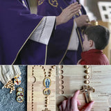 Chapelet en bois coloré