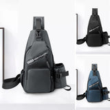 Sac de poitrine pour bouteille d'eau en film de cuir pour hommes