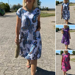 Robe en lin-coton imprimé