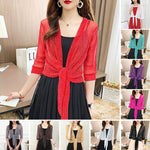 Cardigan scintillant en tissu fin de soie