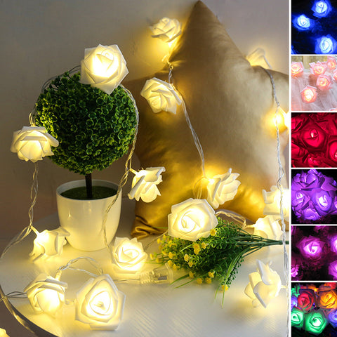 Guirlande lumineuse LED en forme de roses