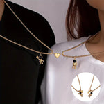 Collier Couple Spaceman Pendentif aimanté
