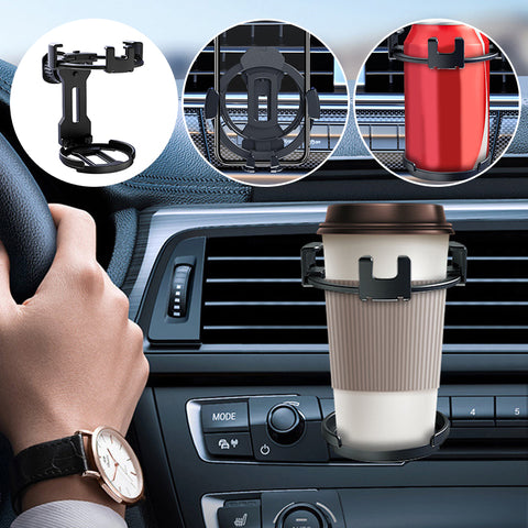 Support pour portable et gobelet de voiture 2 en 1