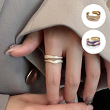 Bague géométrique en émail