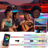 Bande LED flexible RVB étanche pour châssis de voiture(4pcs)