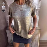 T-shirt à manches courtes avec feuille d'or