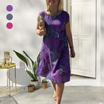 Robe en lin-coton imprimé