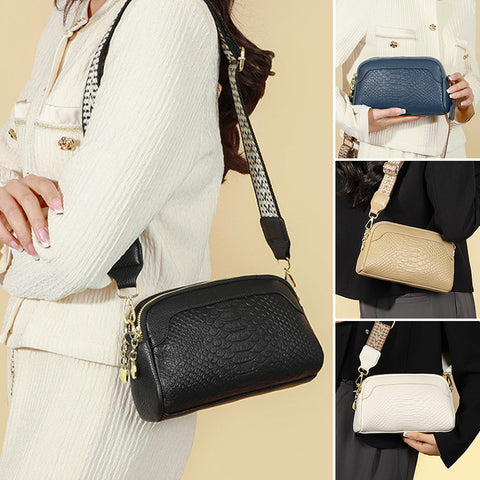 Sac à bandoulière imprimé crocodile