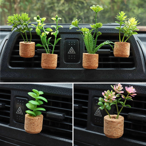 Mini Plante Décoratif Polyvalent de Voiture et Frigo