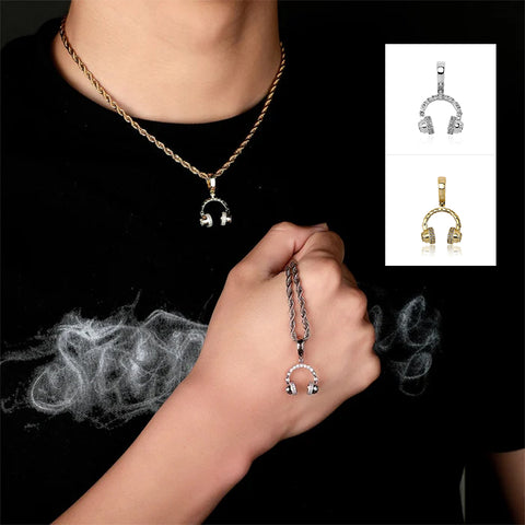 Collier à pendentif d'écouteurs