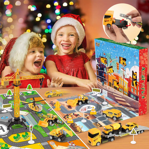 Boîte à surprises de jouets véhicules d'ingénierie