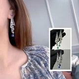 Boucles d'oreilles vintage en satin