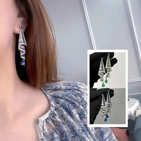 Boucles d'oreilles vintage en satin