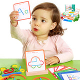 Jeu d'anneaux d'entraînement logique pour enfants Montessori