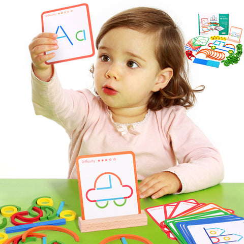 Jeu d'anneaux d'entraînement logique pour enfants Montessori