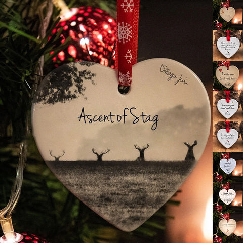 Ornement suspendu en forme de cœur de Noël