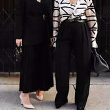 Pantalon à Plis en Crêpe