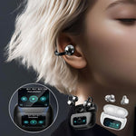 Casque d'écoute Clip-On à écran tactile LCD couleur Bluetooth 5.4 sans fil