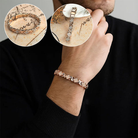 Pulsera de cobre con flores