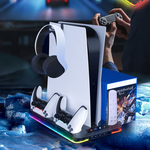 Support de refroidissement de la base de chargement pour deux manettes PS5