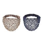 Bandeau large à perles Fleurs de prunier