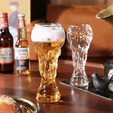 Verre à bière style trophée de football