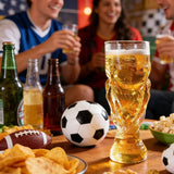Verre à bière style trophée de football