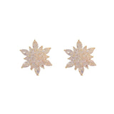Boucles d'oreilles de luxe en forme de tournesol