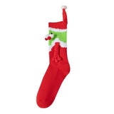 Chaussettes Père Noël tenant la main