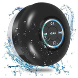 Mini Haut-parleur Bluetooth de douche à ventouse étanche avec lumière Led