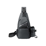 Sac de poitrine pour bouteille d'eau en film de cuir pour hommes