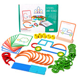 Jeu d'anneaux d'entraînement logique pour enfants Montessori